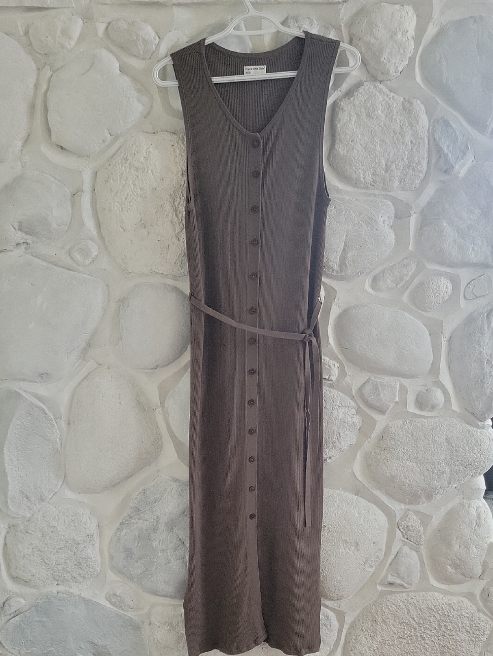Frank & Oak Khaki Green Maxi Dress MD